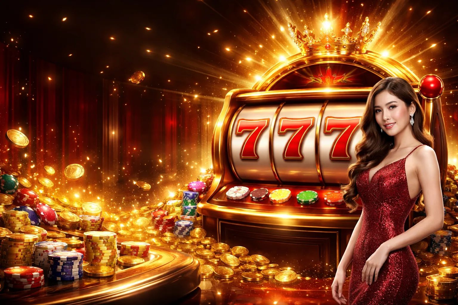 Trò chơi Slot GACAM67 NHÀ CÁI với biểu tượng jackpot và tiền vàng